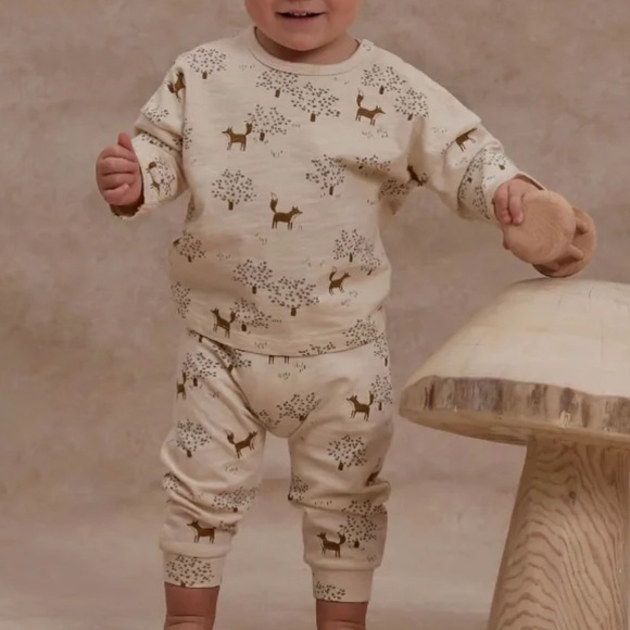 Rylee + Cru Long Sleeve Tee With Slouch Pants Set | Fox Forest - Picture 2 of 8